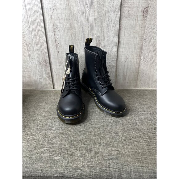Dr. Martens Shoes - Dr. Martens 1460 Womens Black Smooth Leather Lace-Up Boots Size 5 US / 36 EU
